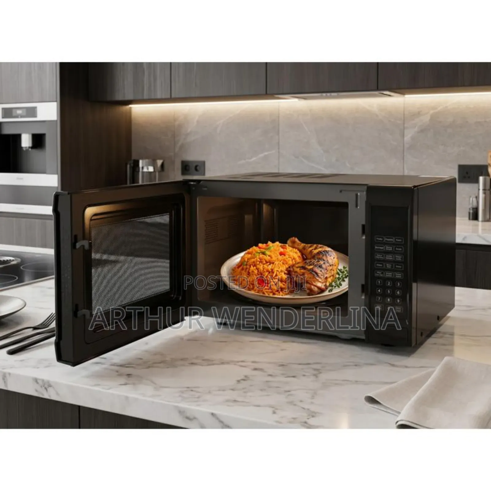 German Plus 25 Digital Countertop Microwave Oven With Grill Function