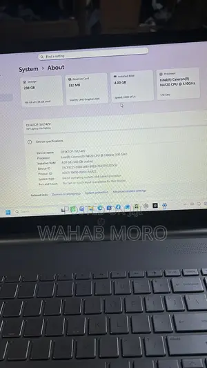Laptop HP 15 4GB Intel Celeron SSD 256GB