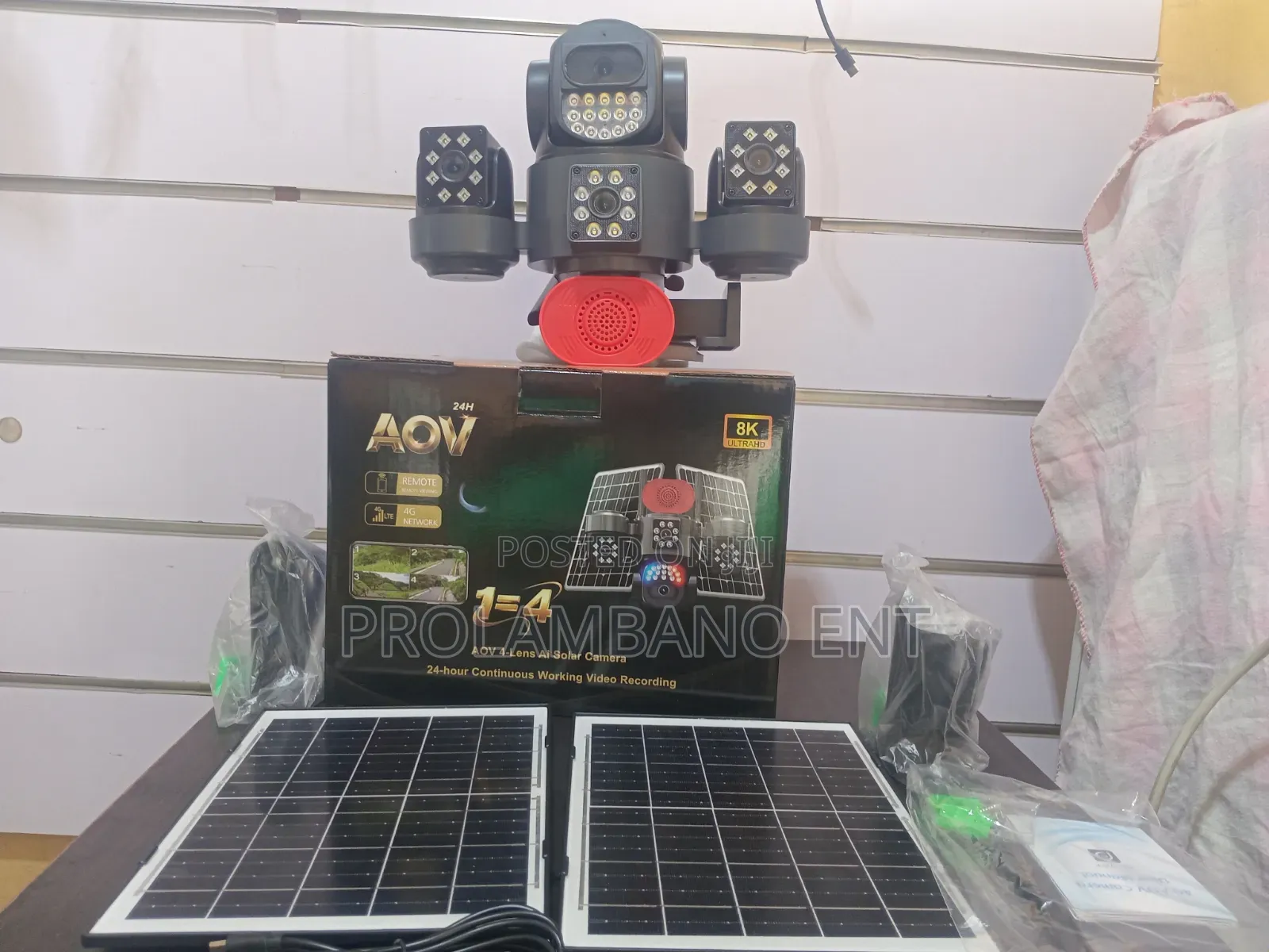 AOV 4in1Ai Solar Camera With Siren