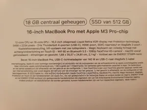 New Laptop Apple MacBook Pro 2024 M3 18GB Apple M3 Pro SSD 512GB