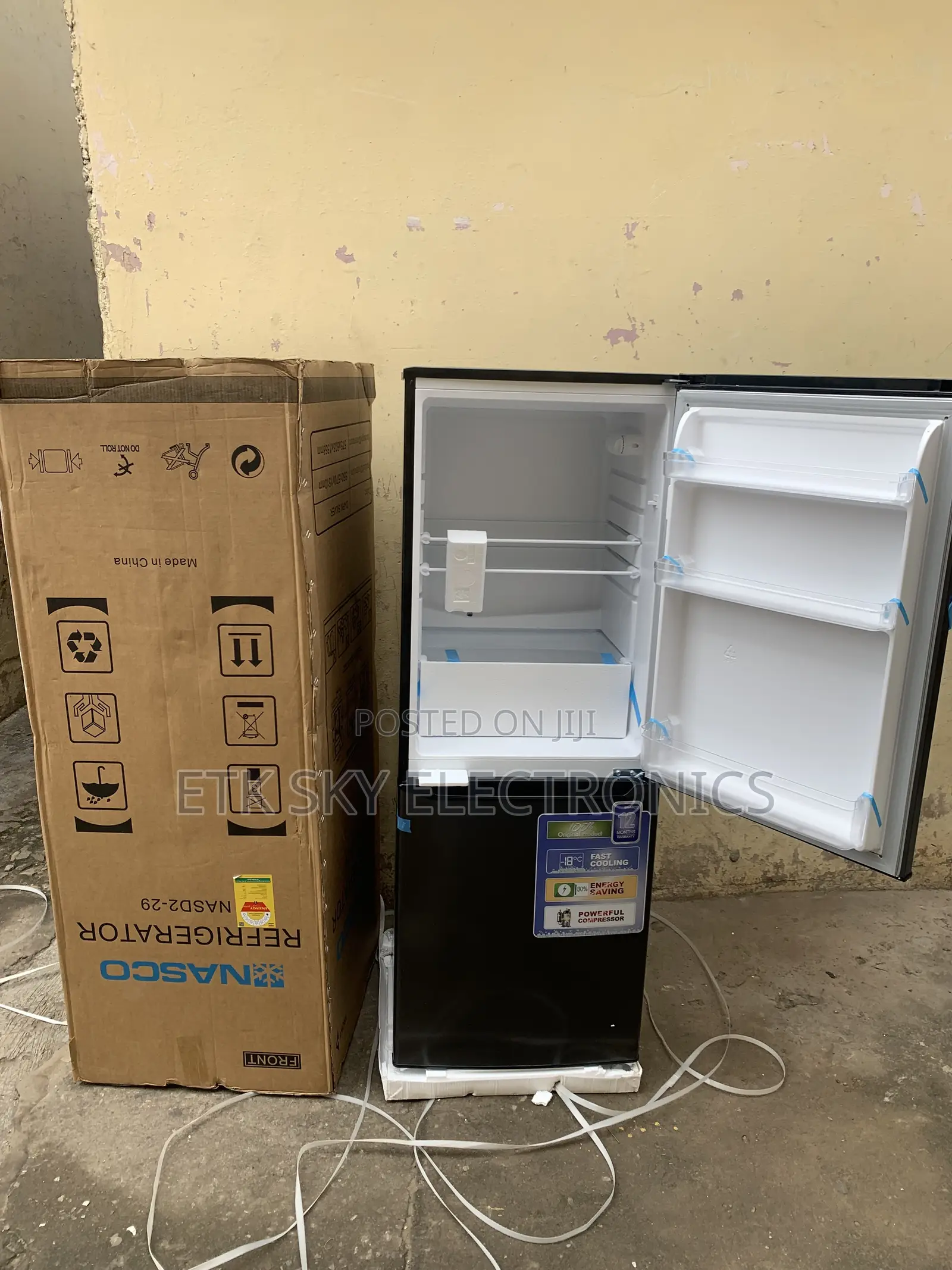 Nasco 207L Bottom Freezer Refrigerator