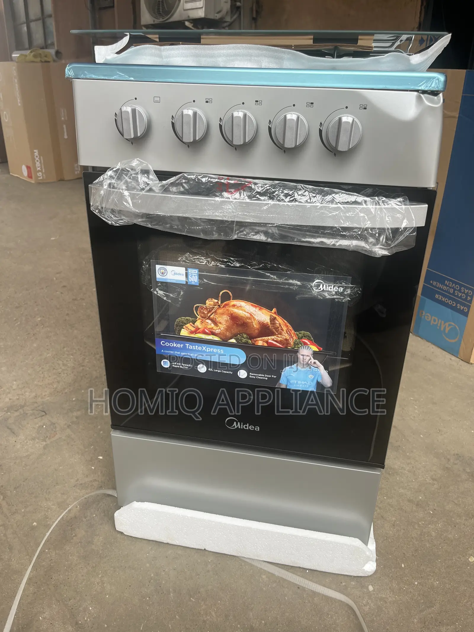 Midea 4 Burner Gas Cooker – Silver (SP5055T082-S)