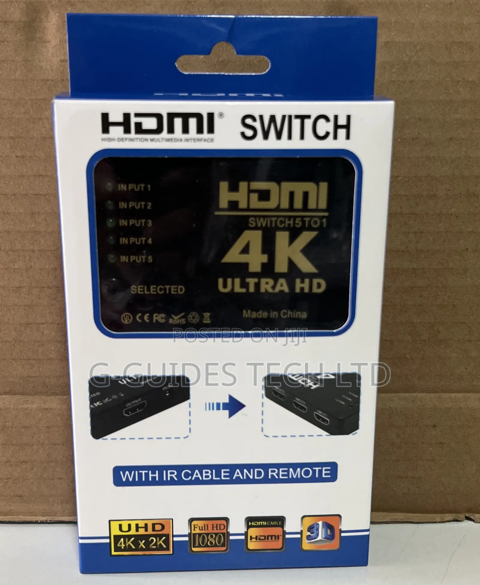 5-Port Hdmi Switch, 5-Input 1-Output Hdmi Switcher