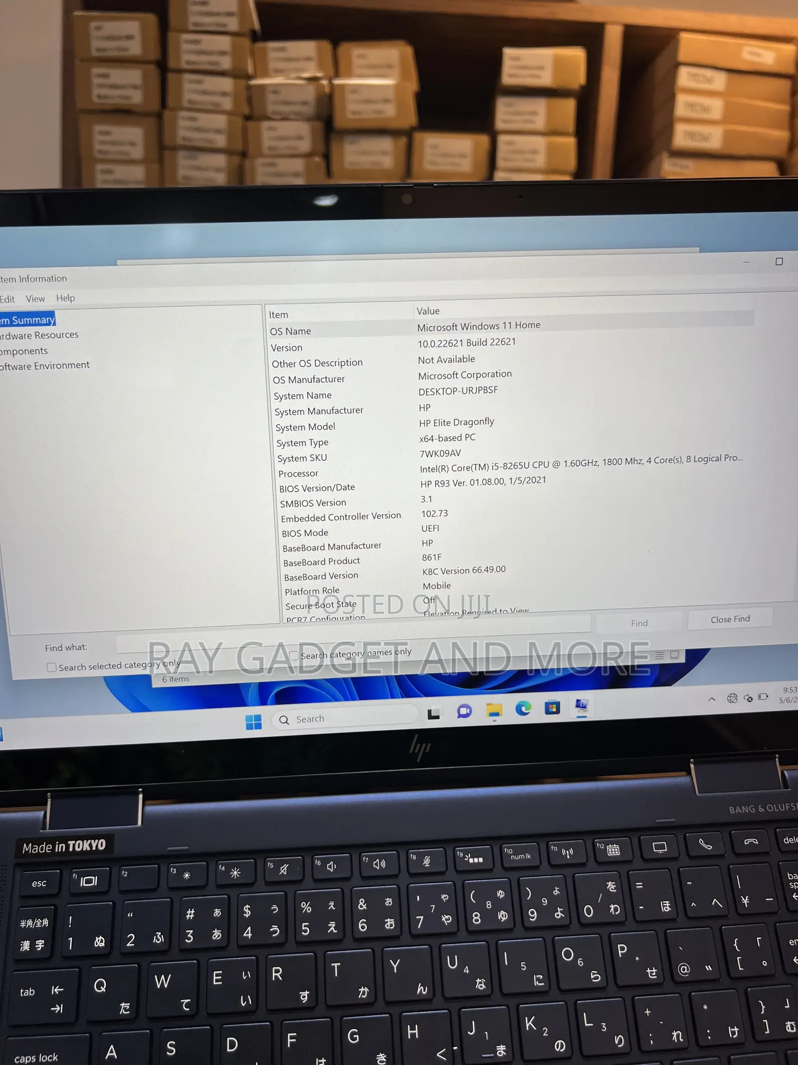 Laptop HP Dragonfly G2 8GB Intel Core i5 SSD 256GB
