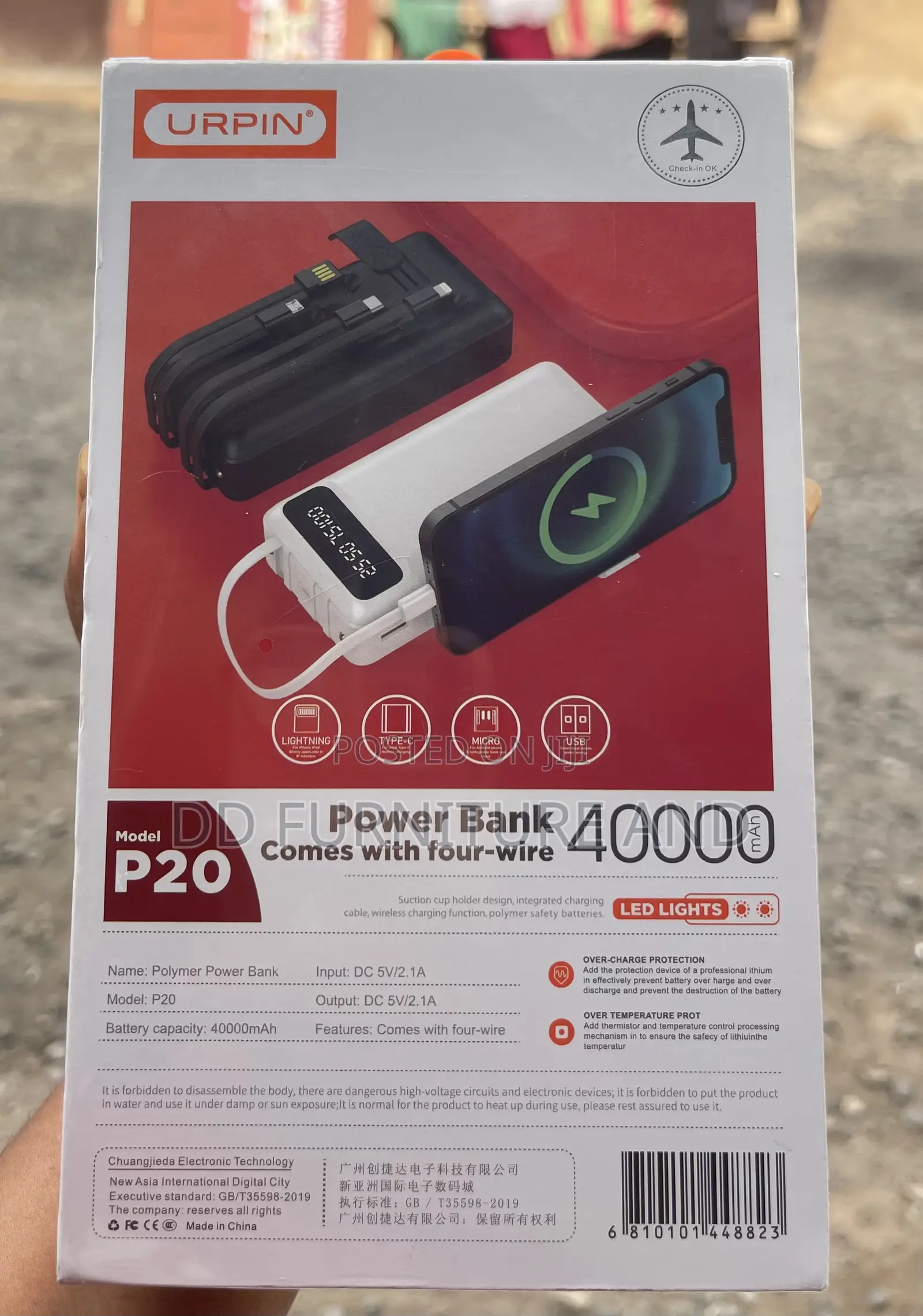 40000 Original Urpin Power Bank