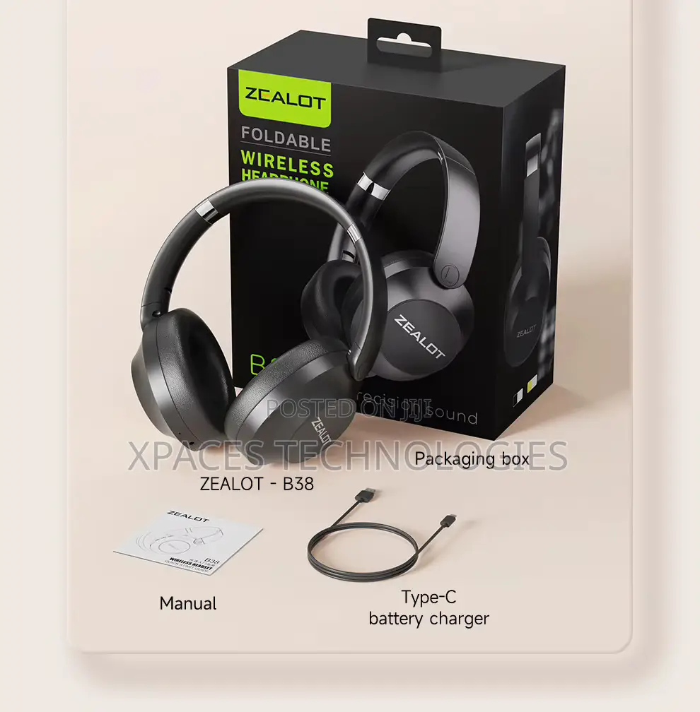 Zealot B38 Foldable Bluetooth Wireless Headphone With Ai Headset
