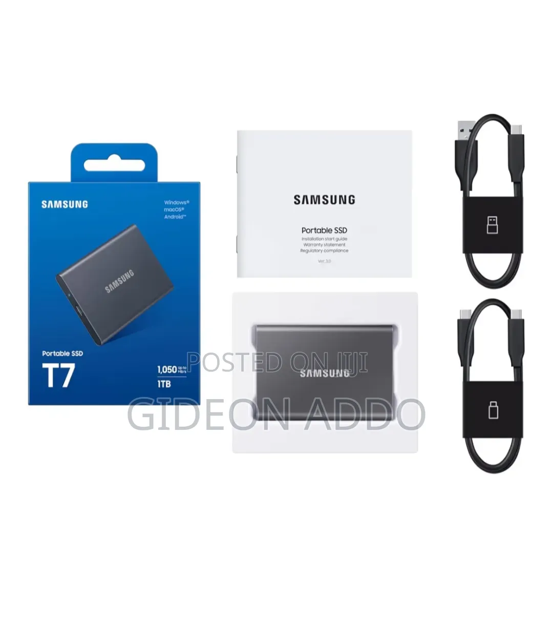 Samsung T7 Portable SSD, 1TB External