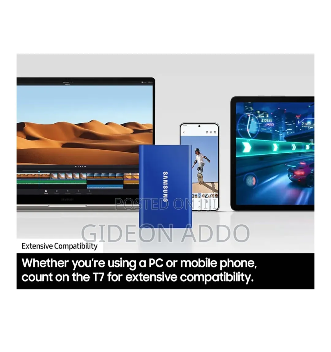Samsung T7 Portable SSD, 1TB External