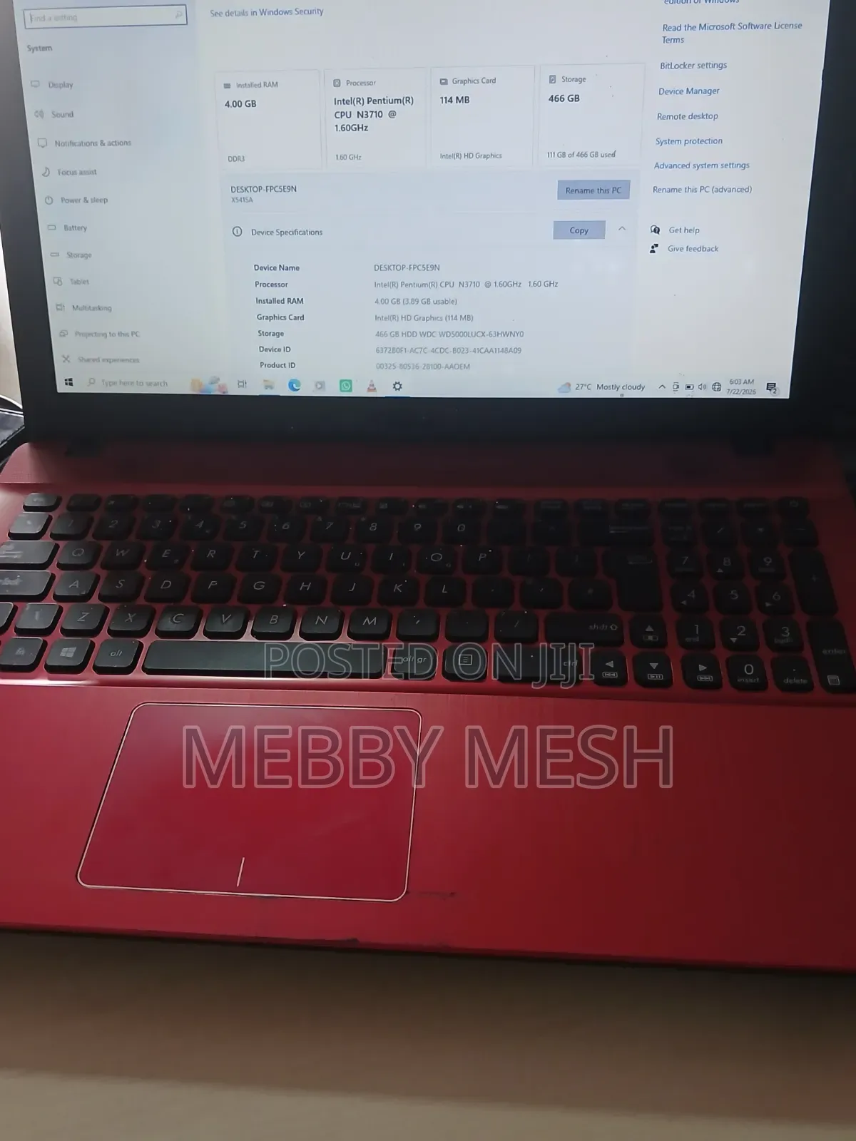 Laptop Asus A42DE 4GB Intel Core i5 SSD 350GB