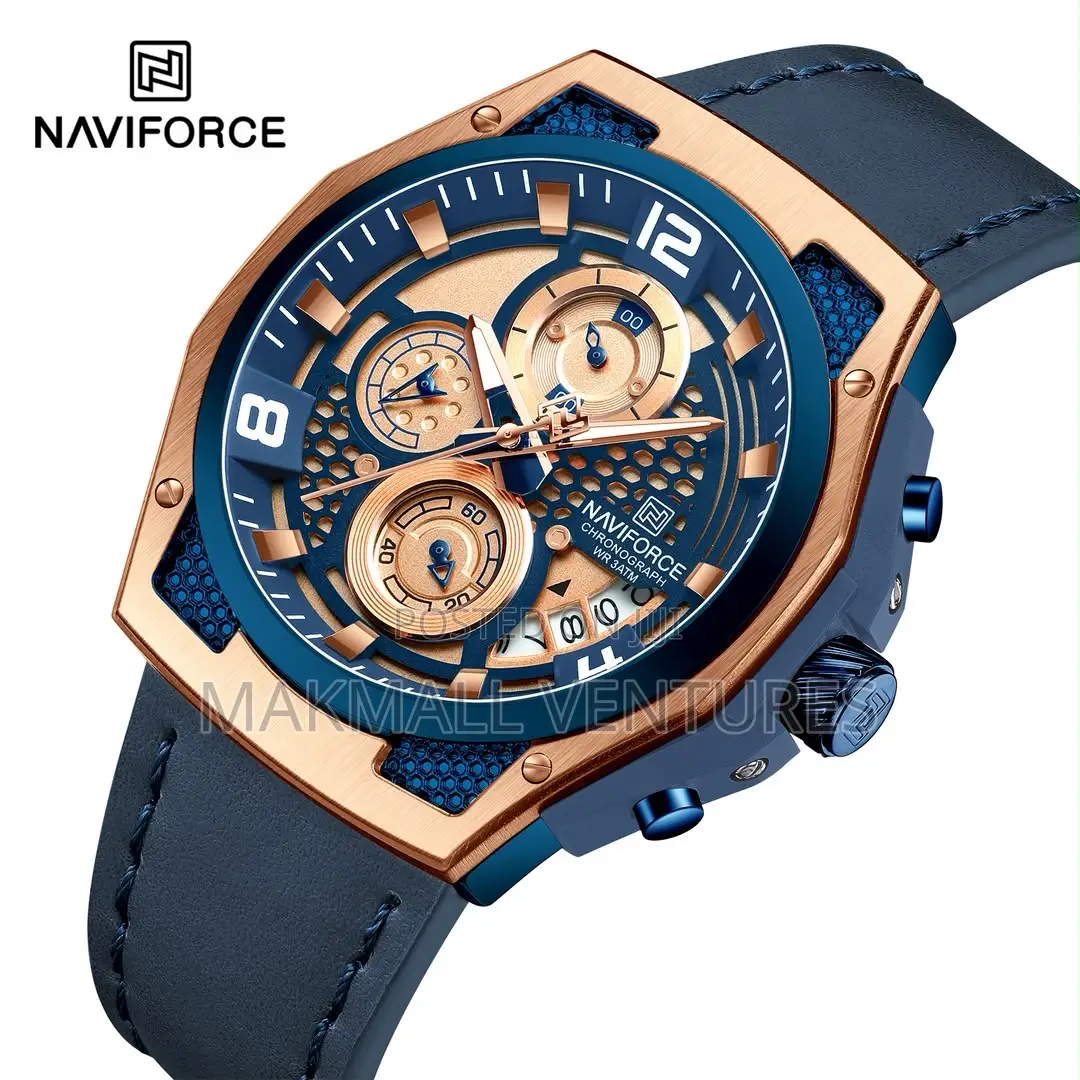 Naviforce Chronograph Men Leather Watch (NF8051)