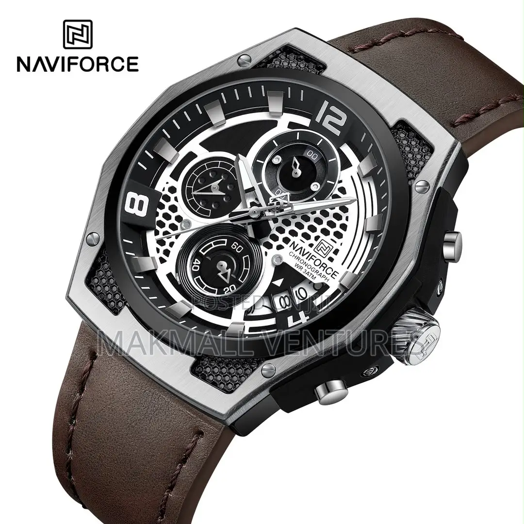Naviforce Chronograph Men Leather Watch (NF8051)