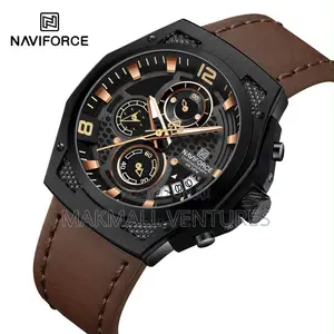 Naviforce Chronograph Men Leather Watch (NF8051)