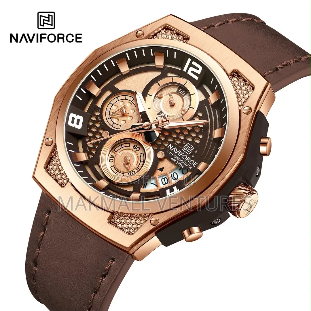 Naviforce Chronograph Men Leather Watch (NF8051)