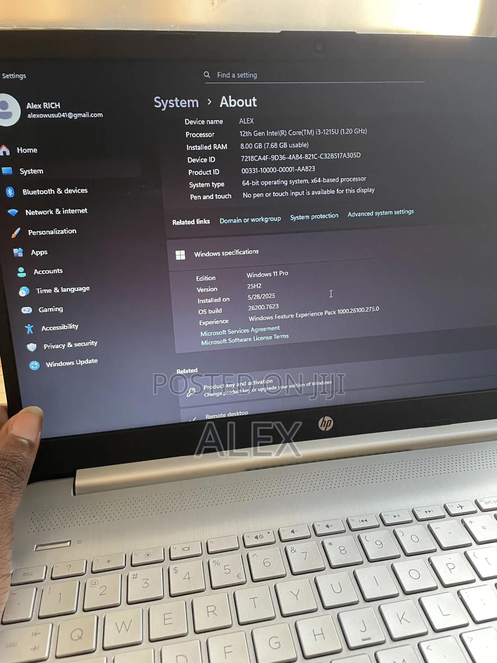 Laptop HP 15s 8GB Intel Core i3 SSD 256GB