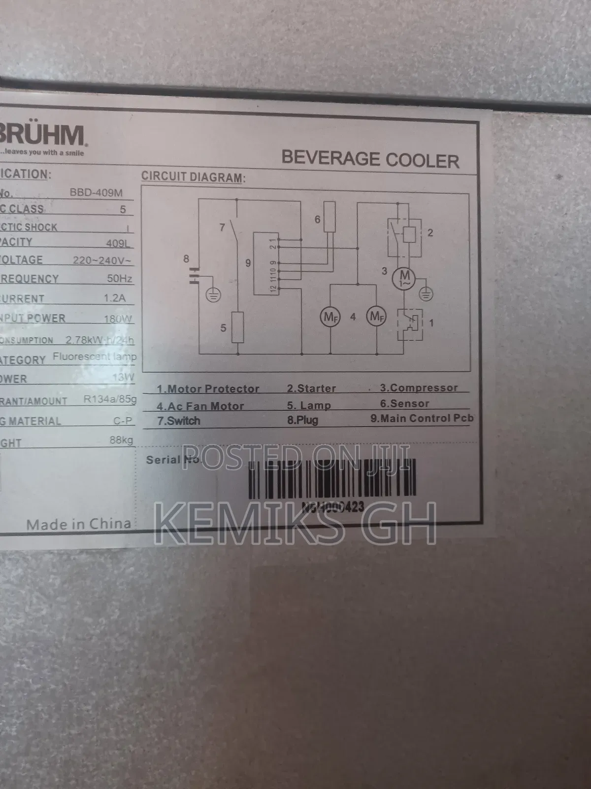 Double Door Display Fridge