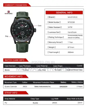 Naviforce Leather Watch (NF 9229)