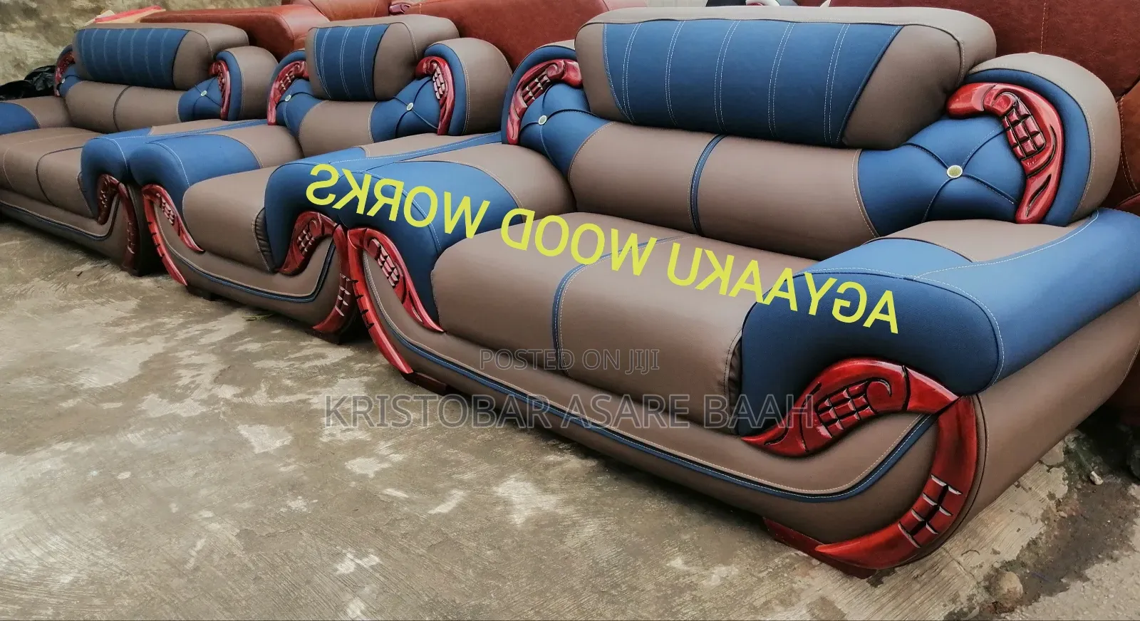 1durable Leather Sofa Set