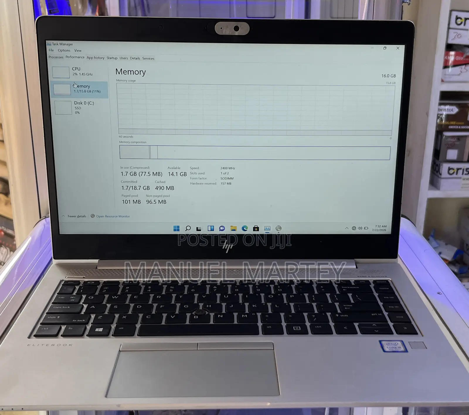 Laptop HP EliteBook 840 G5 16GB Intel Core i5 SSD 256GB