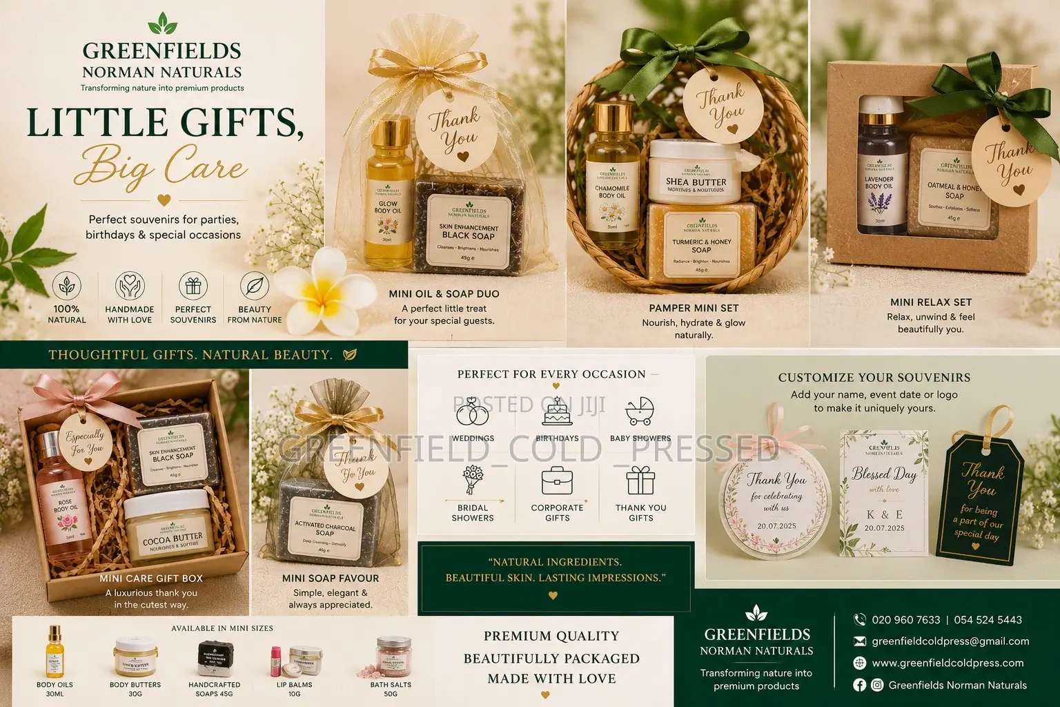 Skincare and Oils Souvenirs