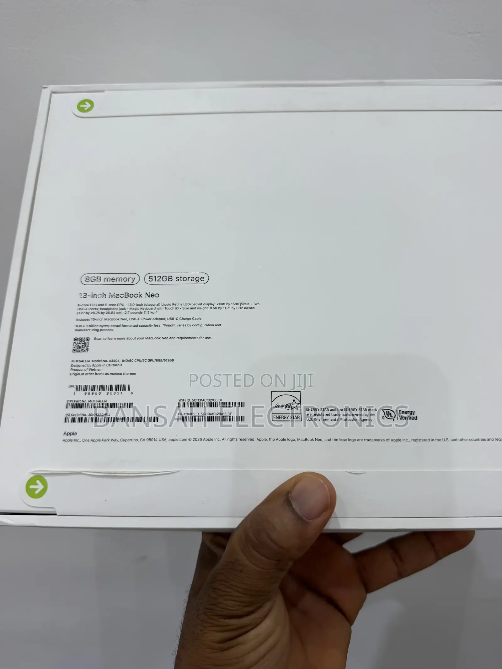 New Laptop Apple MacBook 8GB SSD 512GB