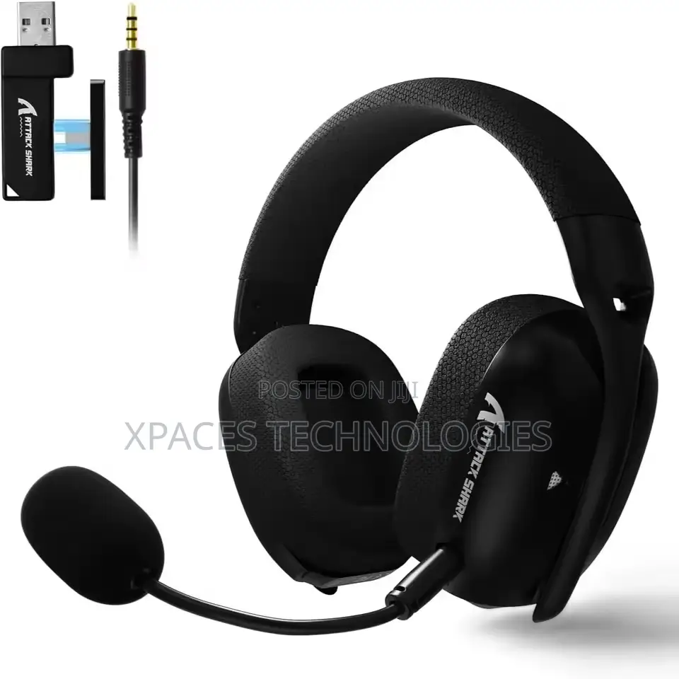 ATTACK SHARK L80 Wireless Gaming Headset, 2.4Ghz USB Gaming, Bluetooth