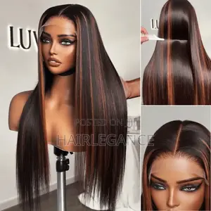 30” Color 30 Highlights Full Frontal Glueless Unit(Lagos Hairline)