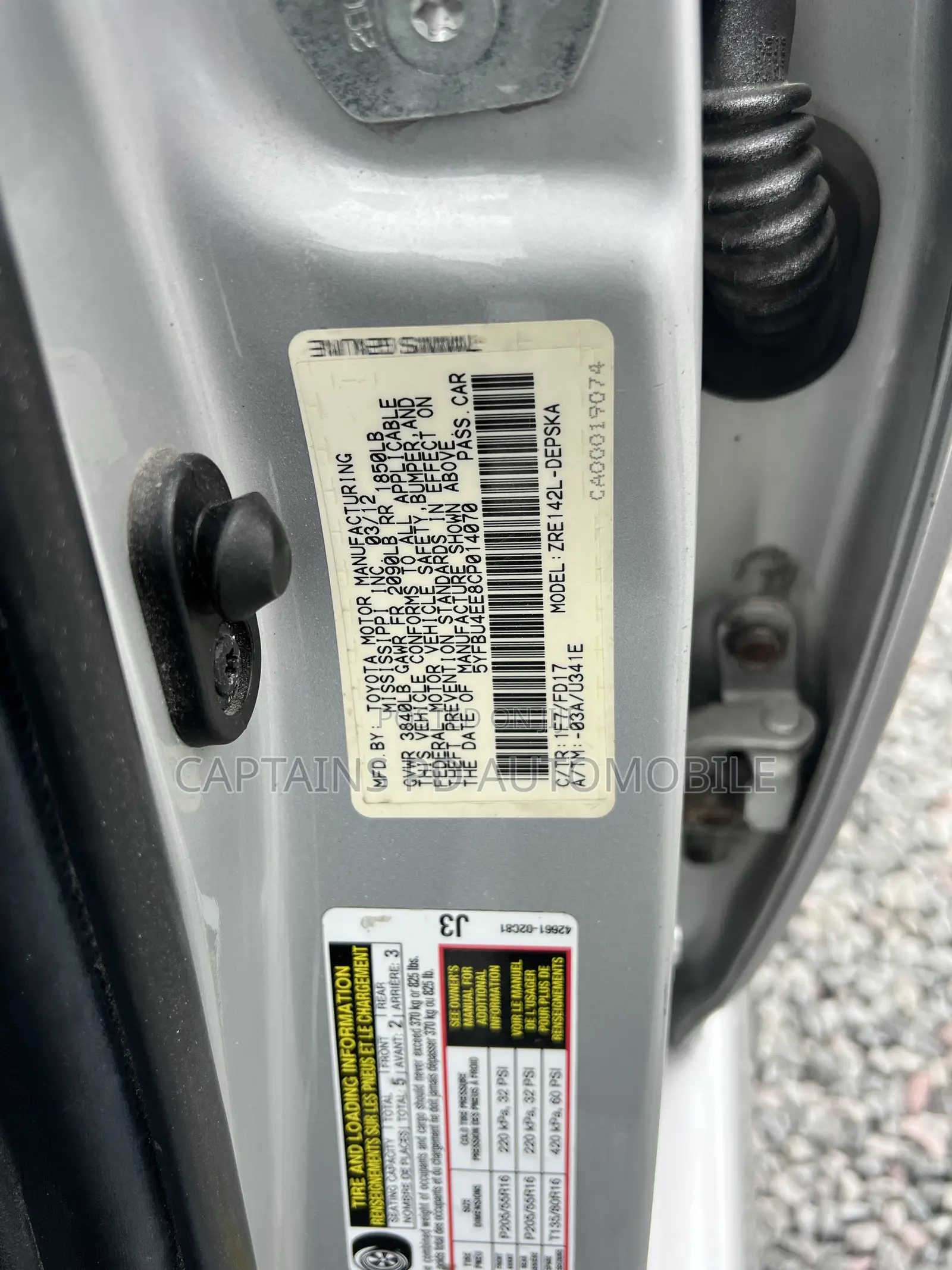 Toyota Corolla S 4dr Sedan (1.8L 4cyl 4A) 2012 Silver