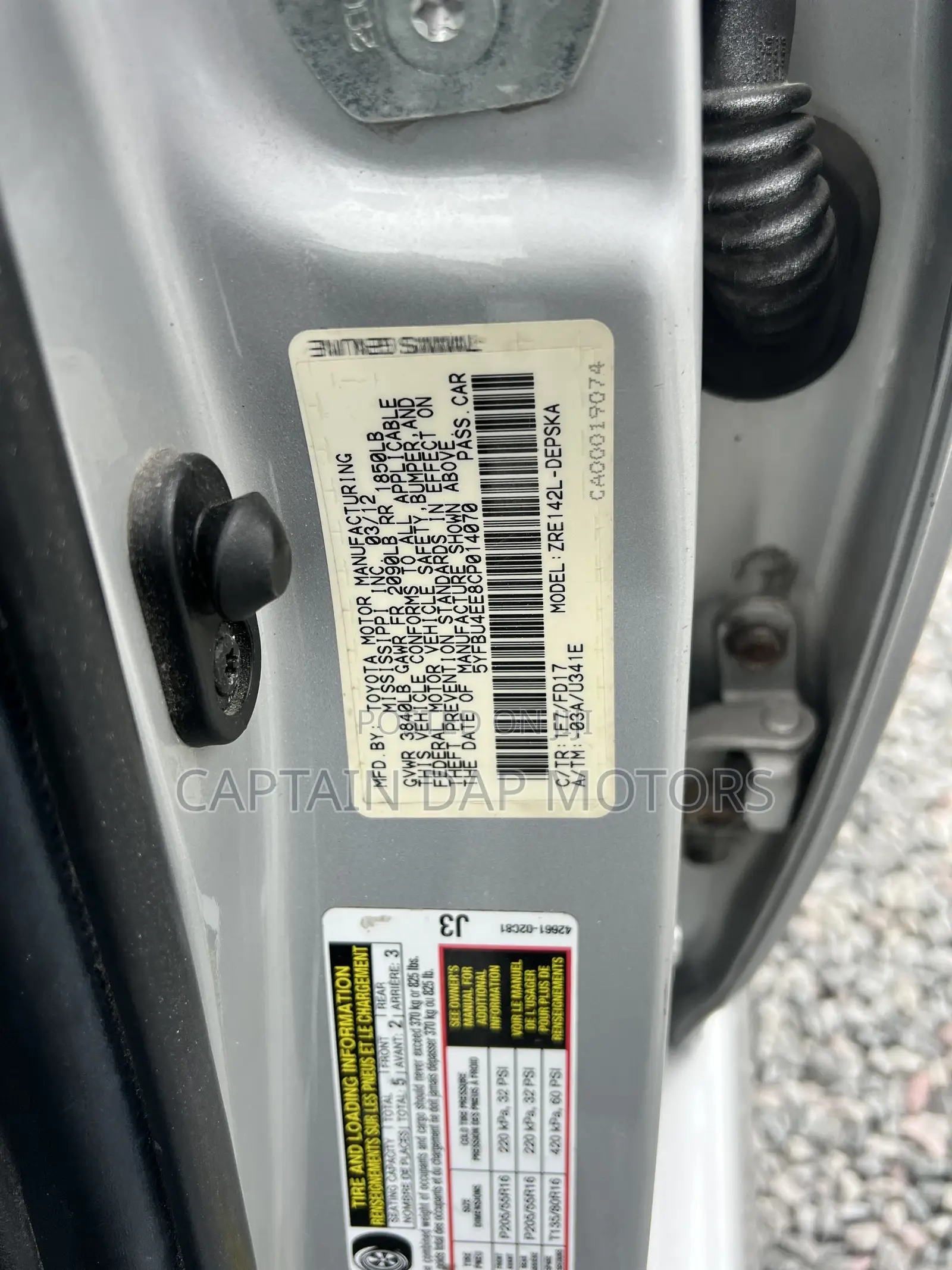 Toyota Corolla S 4dr Sedan (1.8L 4cyl 4A) 2012 Silver