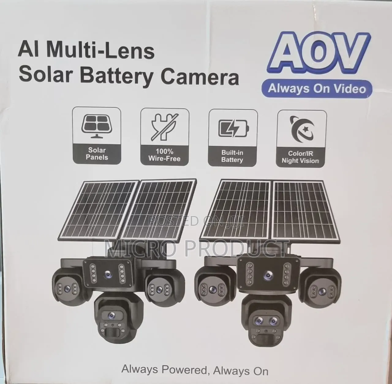AI 5 Lens Linkage 4G Solar Camera