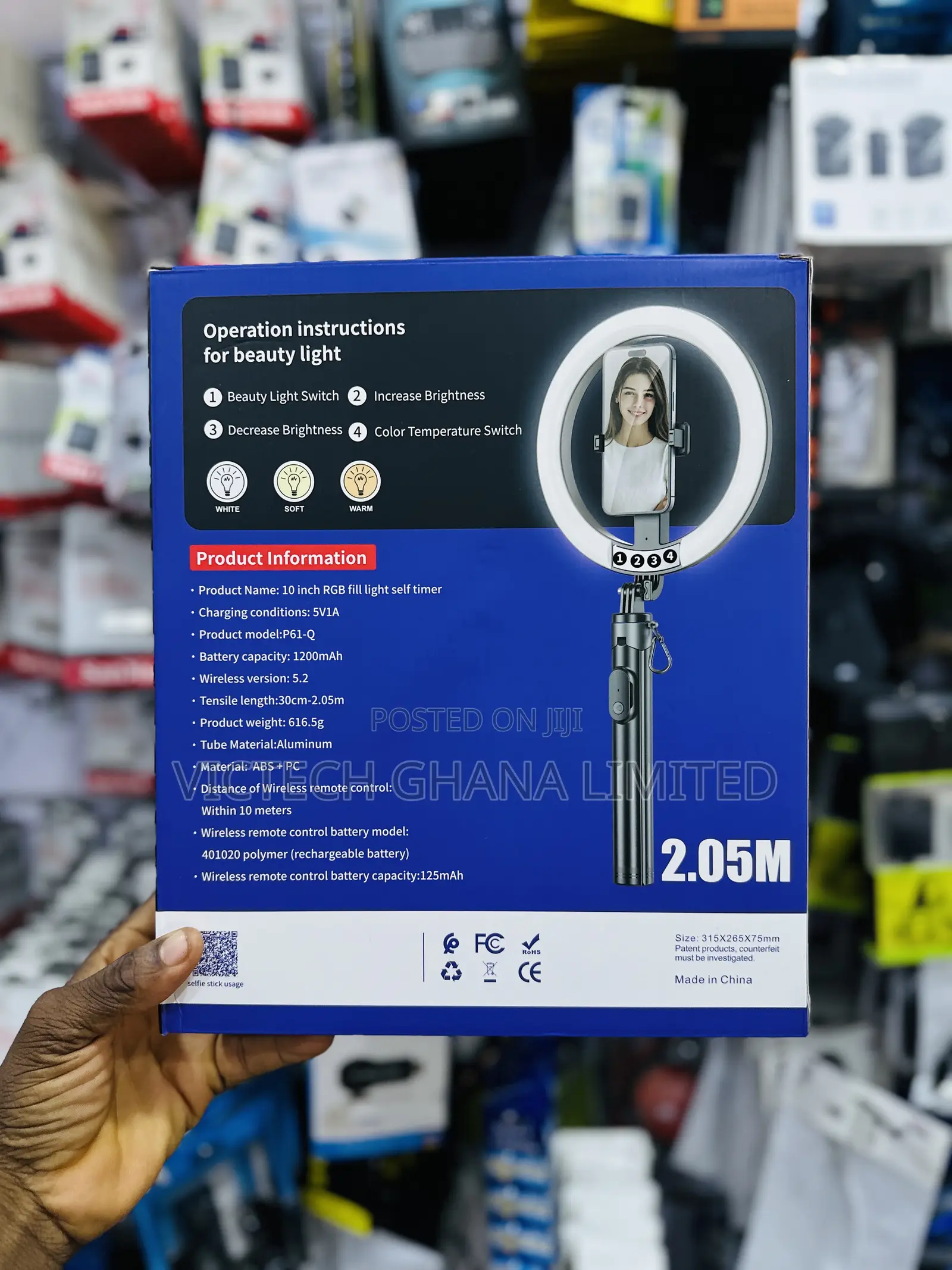 P61Q Aluminum Ring Light Selfie