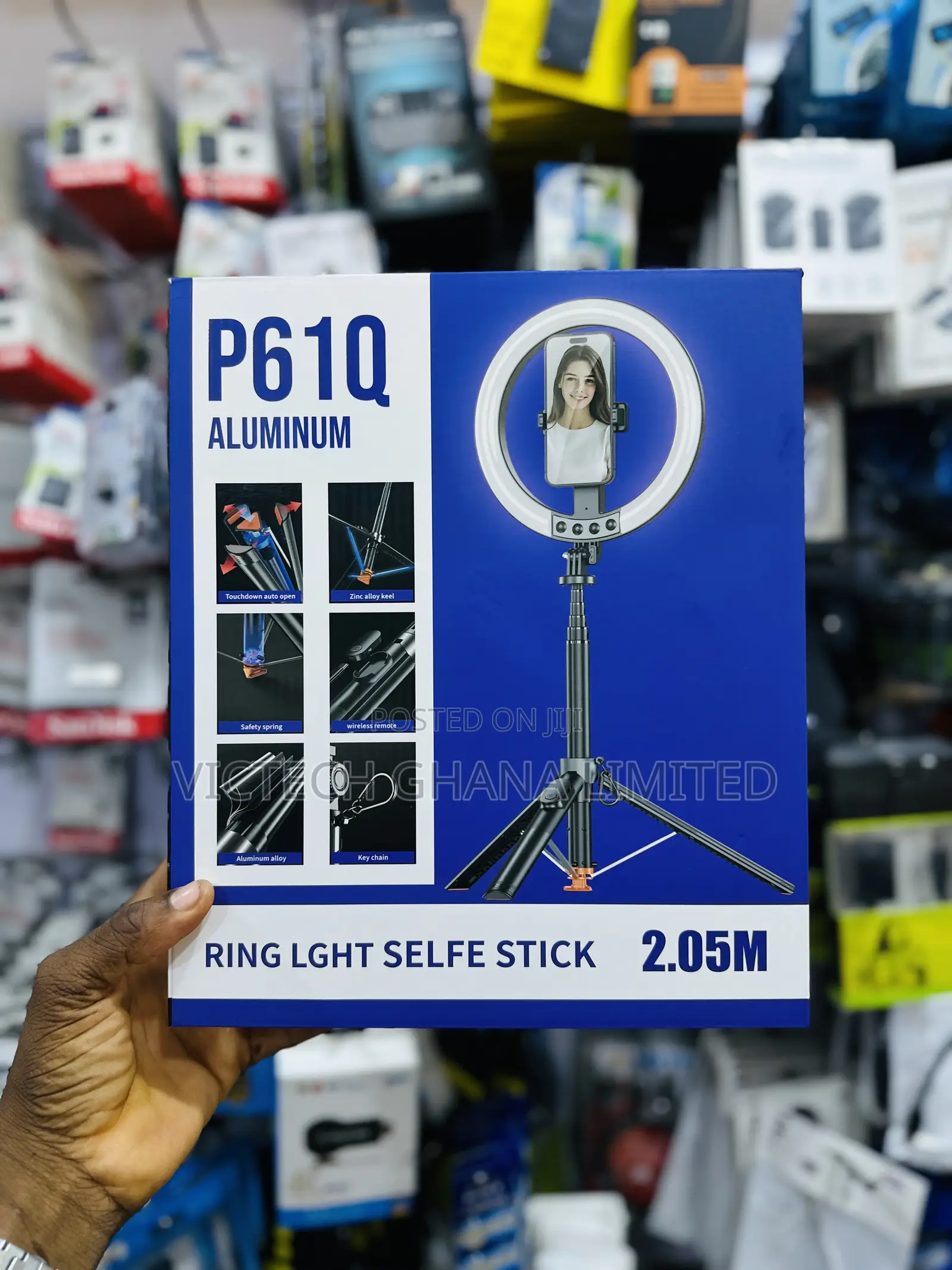 P61Q Aluminum Ring Light Selfie