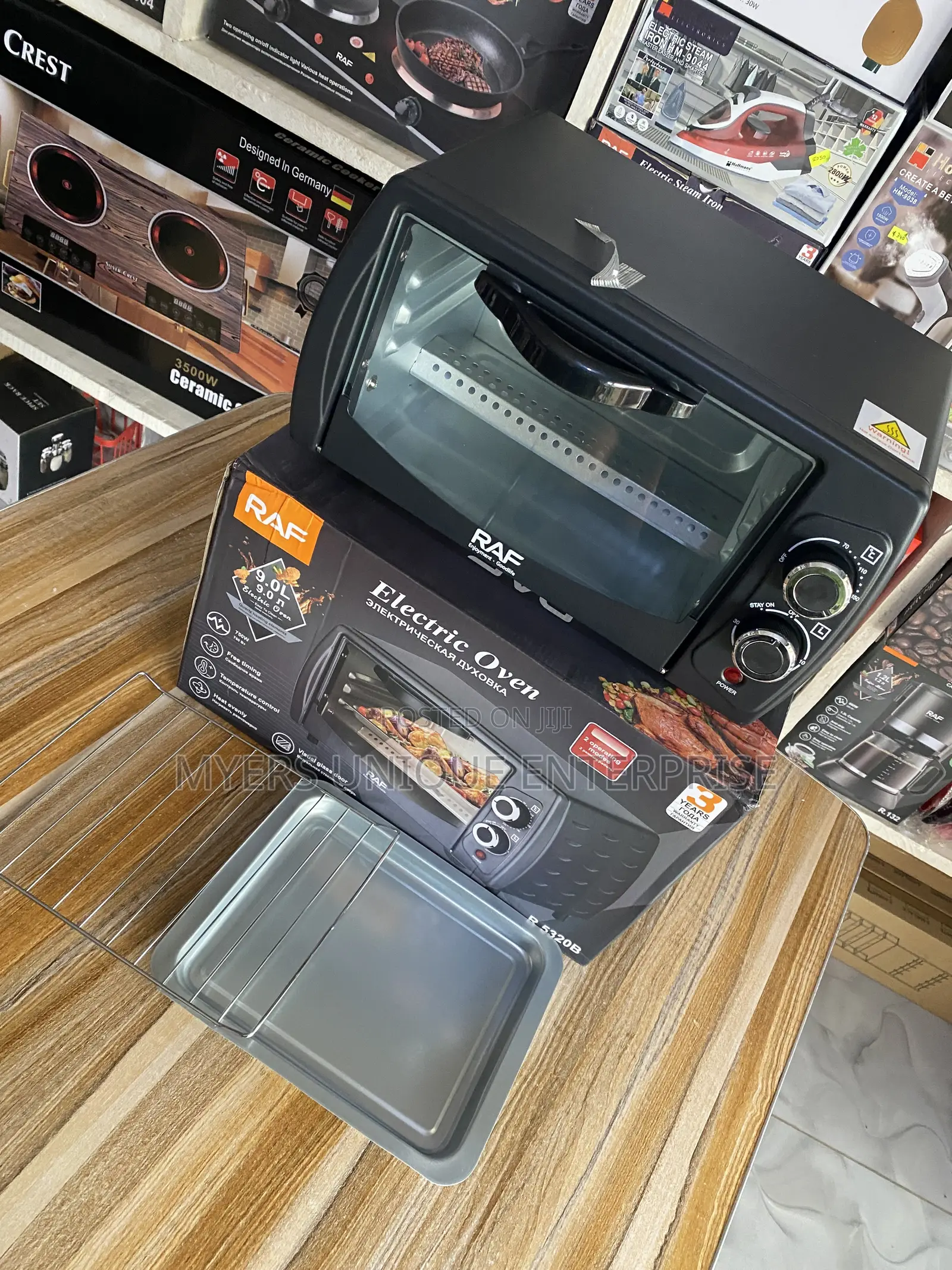 Compact Electric Oven With Baking Tray-Raf 9L
