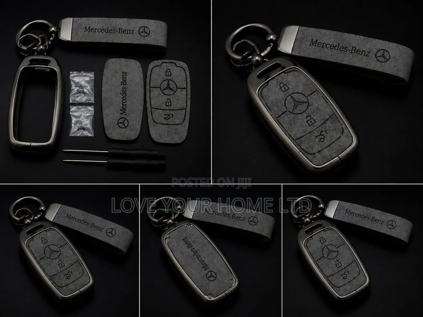 3-Button Smart Key Replacement Shell Kit With TPU Frame