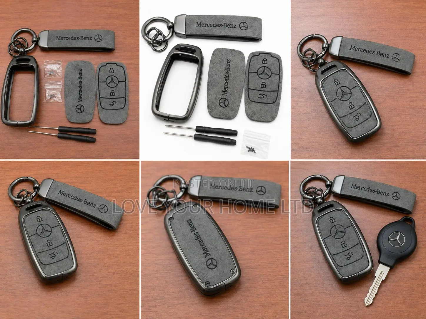3-Button Smart Key Replacement Shell Kit With TPU Frame