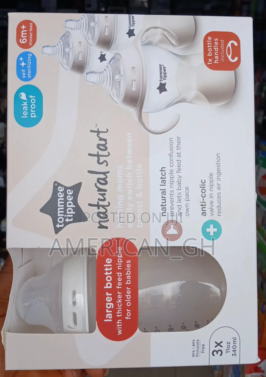 Tommee Tippee Natural Start Feeding Bottle, 3 Pack