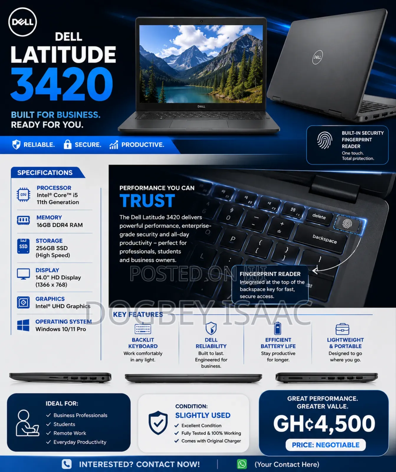 Laptop Dell Latitude 3420 16GB Intel Core i5 SSD 256GB