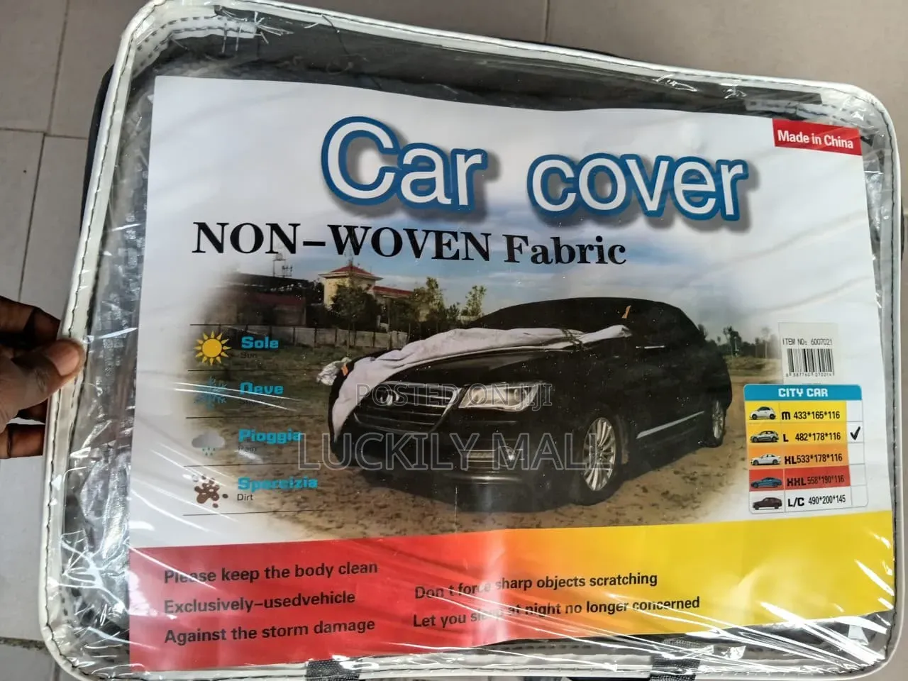 Cotton Lining Car Cover