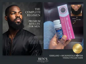Kirkland Minoxidil and Derma Roller (Ultimate Men's Hair Growth Kit)