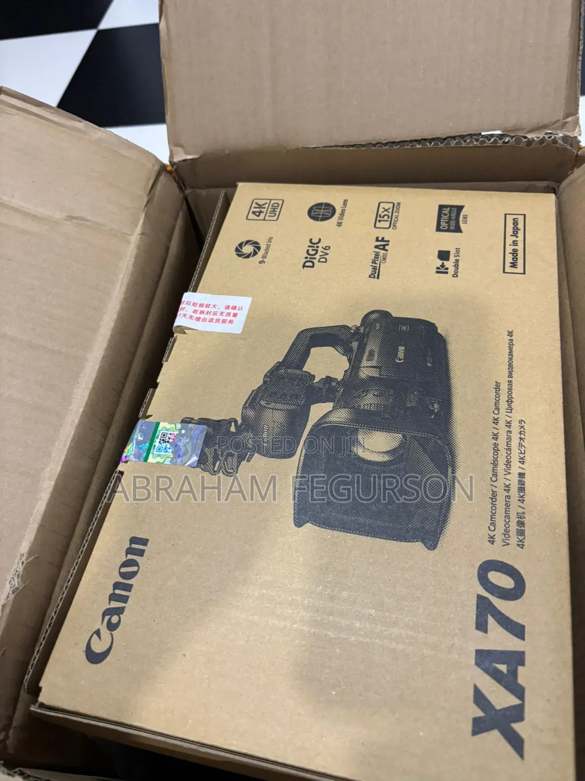 Canon XA70 Professional Camcorder.
