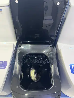 Glossy Black Toilet WC