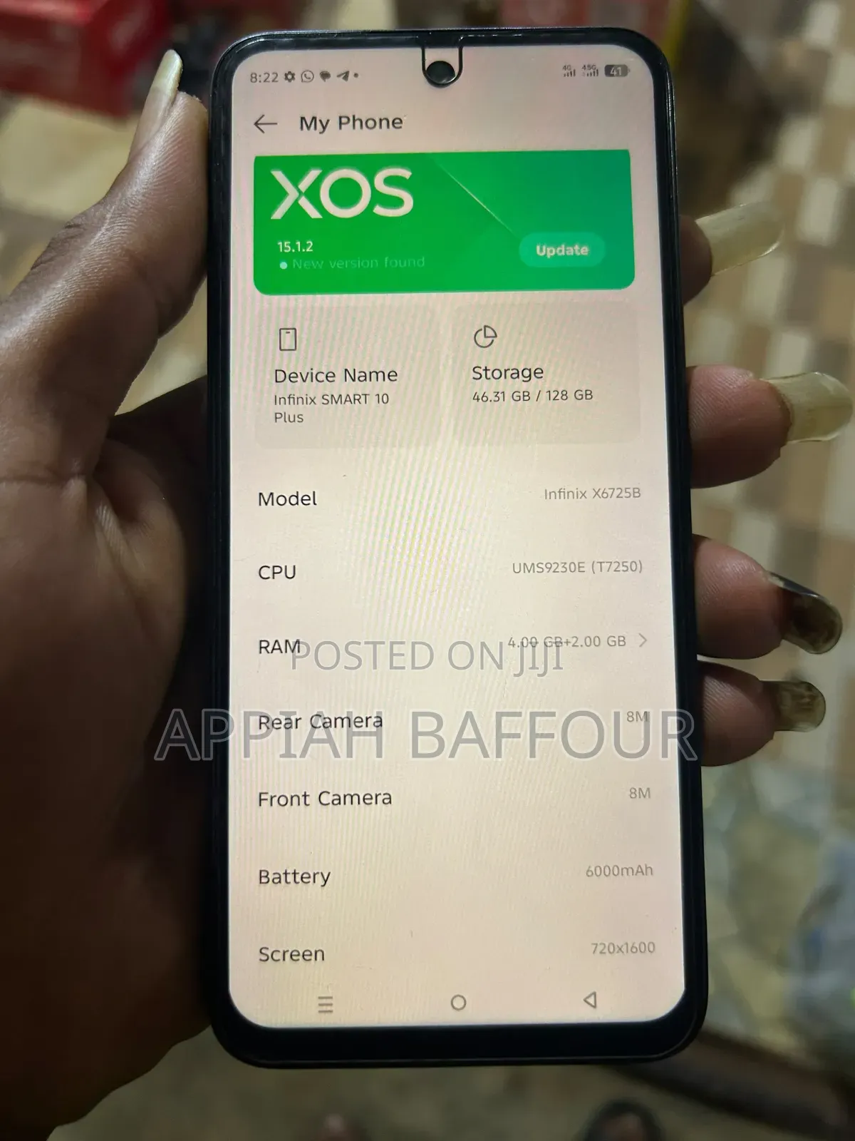 New Infinix Smart 10 Plus 128 GB Black