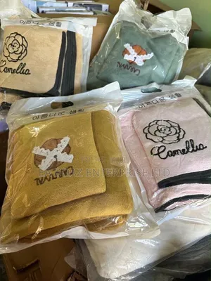 100% Full Cotton Towel With Embroidery Design 2 in 1 Sets for Kids