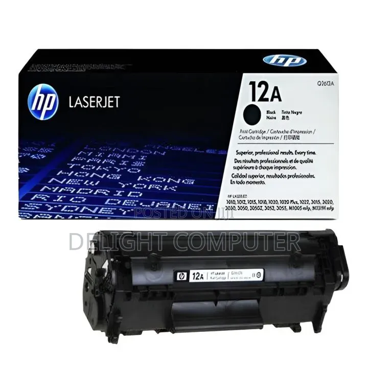 HP 12A Black Original LaserJet Toner Cartridge, Q2612A