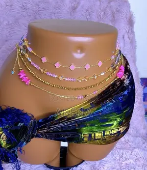 Gold and Pink Waist Beads
