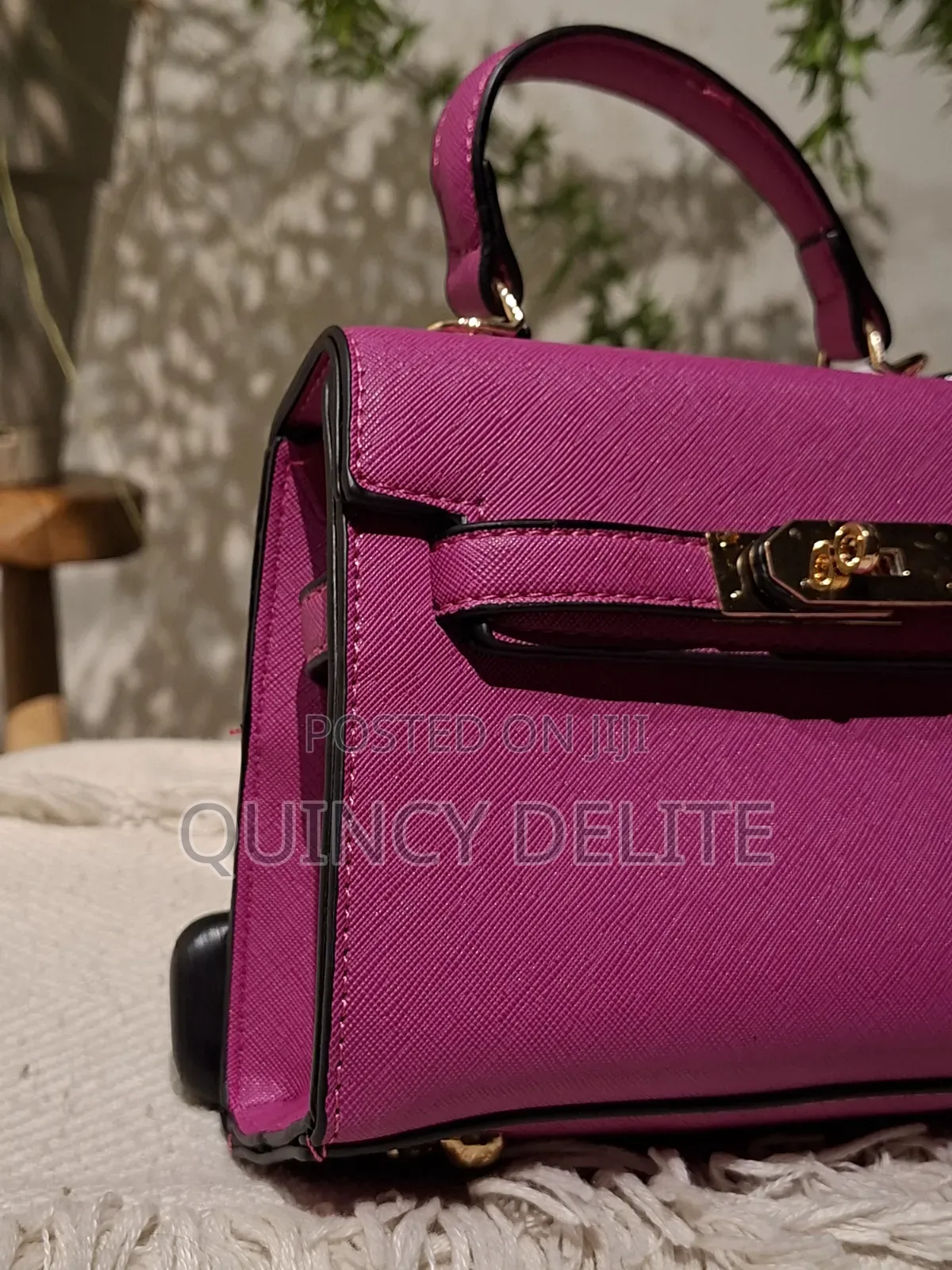 Hot Pink Qaza Ladies Handbag