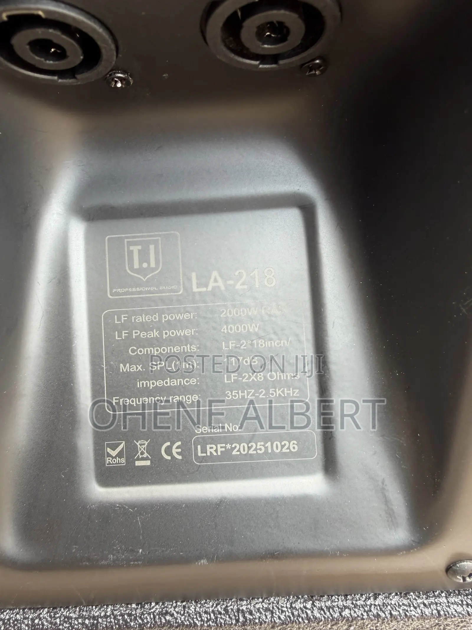 T.I La 218 Dual Sub Woofer 2 Pairs (4 Boxes)