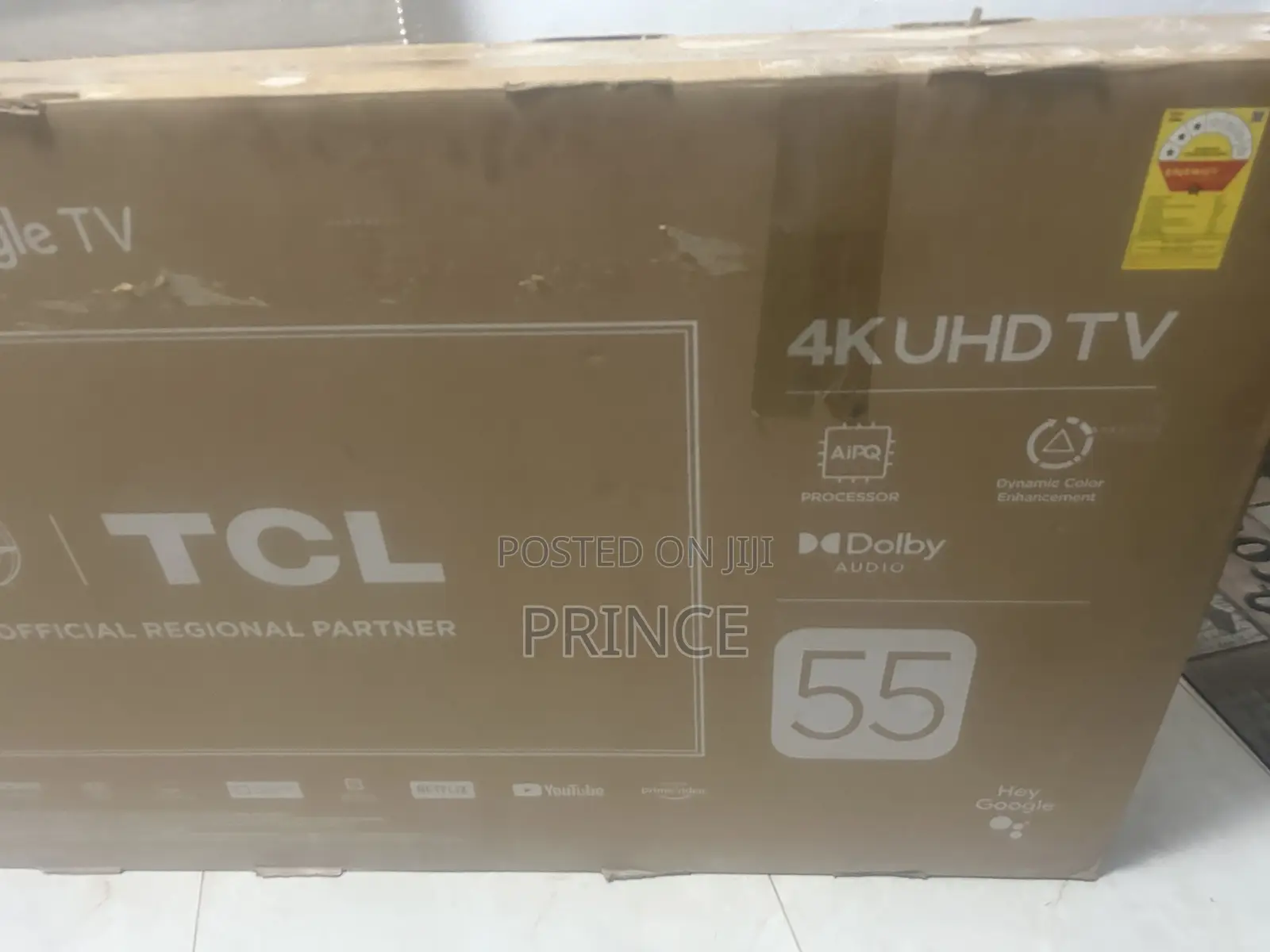 TCL 55" Inches UHD Google Smart TV - Black