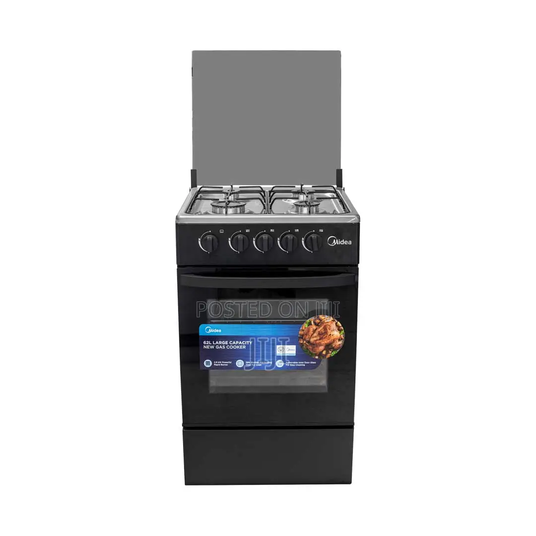 Midea 4 Burner Gas Cooker Black Mirror