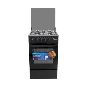 Midea 4 Burner Gas Cooker Black Mirror