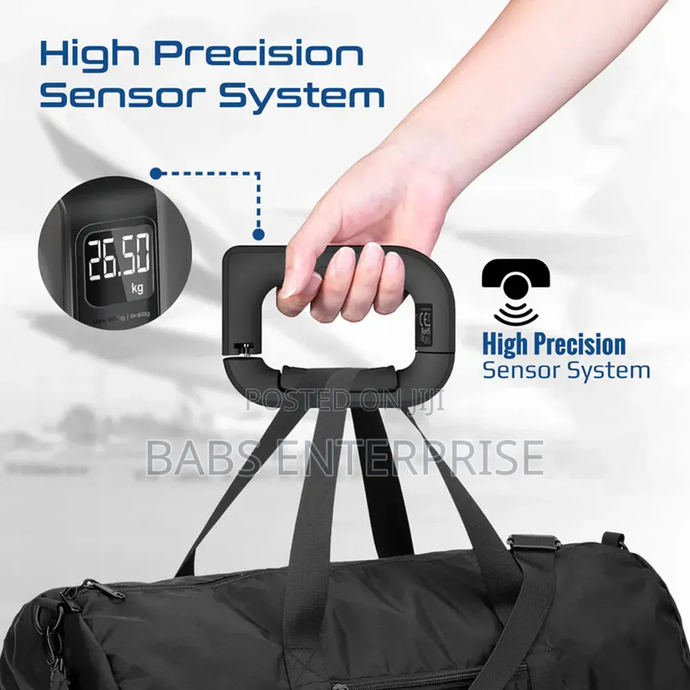 Promate Portable High-Accuracy Digital Luggage Scale Touch Screen LCD